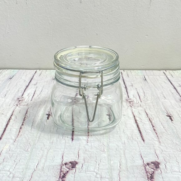 Glass Storage with Rubber Seal Stylish Retro Kitchen Decor Cannisters Craft Stor - Picture 1 of 10